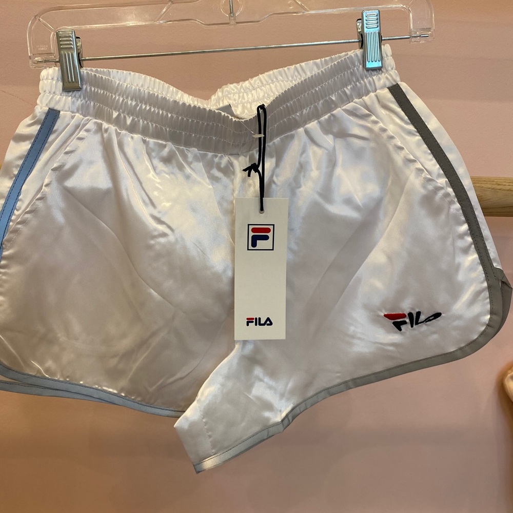 Fila hi Shine white dolphin shorts NEW